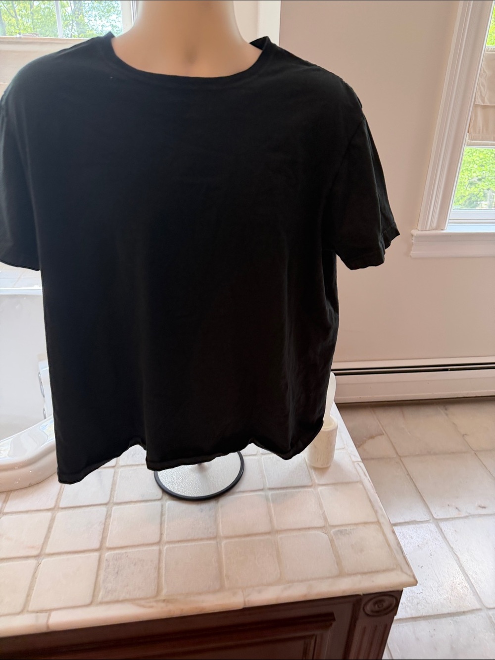 imogene + willie Black Short Sleeve Crew Tee